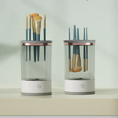 Electric Makeup Brush Cleaner, Automatic UV Sterilizing Brush Washer and Dryer for Cosmetic Brushes, Vanity Cleaner