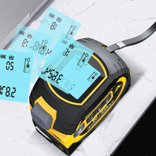 Infrared Laser Tape Measure, 2-in-1 Digital Laser Distance Meter and Tape Measure with Display for Construction & DIY