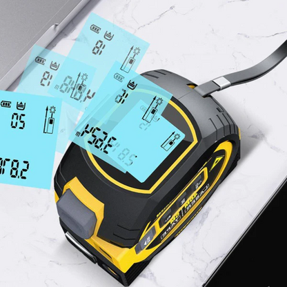 Infrared Laser Tape Measure, 2-in-1 Digital Laser Distance Meter and Tape Measure with Display for Construction & DIY