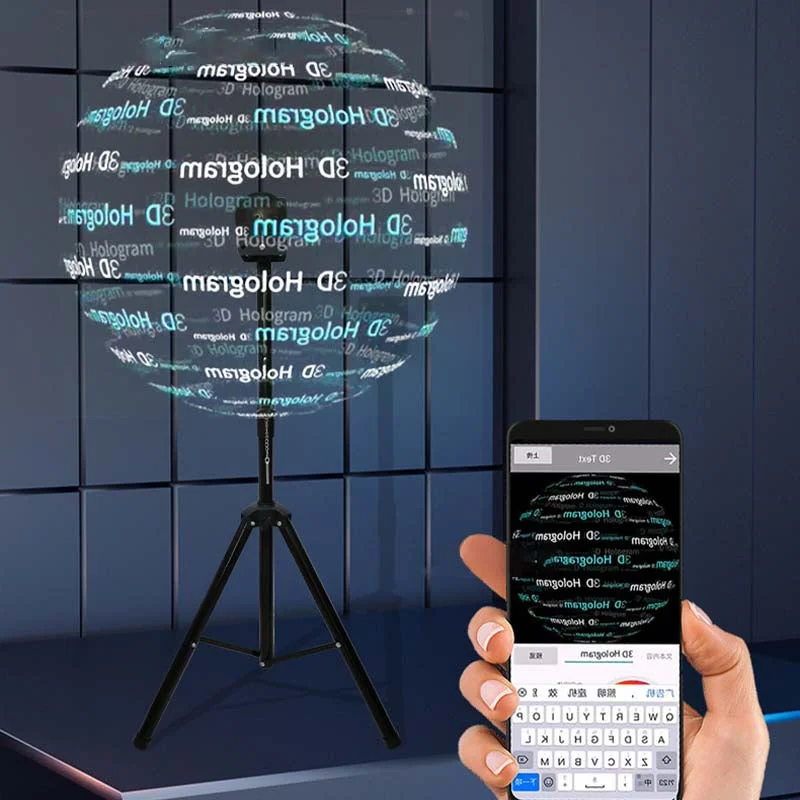 3D Hologram Fan Projector, LED Holographic Advertising Display for Store, Business and Event Signage