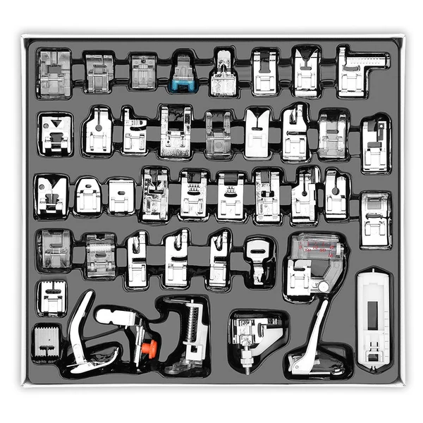 Presser Foot Set, 42-Piece Sewing Machine Presser Feet Kit for Quilting, Hemming and Zipper Stitching