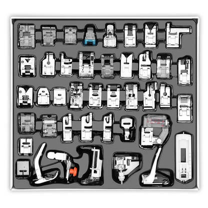 Presser Foot Set, 42-Piece Sewing Machine Presser Feet Kit for Quilting, Hemming and Zipper Stitching