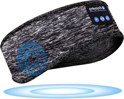 Wireless Sleep Headphone Headband, Bluetooth Sleep Mask Headphones with Built-In Speakers for Side Sleepers & Workouts