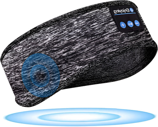 Wireless Sleep Headphone Headband, Bluetooth Sleep Mask Headphones with Built-In Speakers for Side Sleepers & Workouts