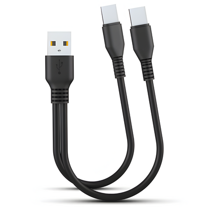 2-in-1 Multi-Port Charging Cable, USB-C and Micro USB Fast Charging Cord for Samsung, Xiaomi, Huawei & Android Phones