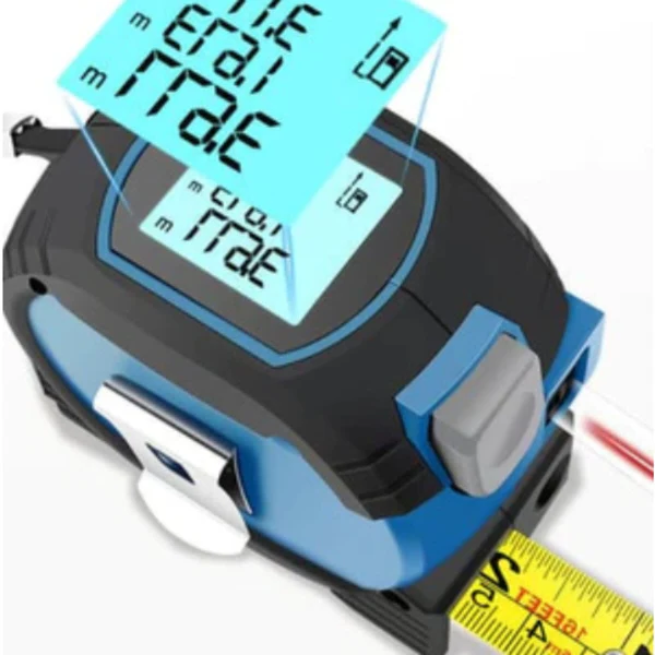 Infrared Laser Tape Measure, 2-in-1 Digital Laser Distance Meter and Tape Measure with Display for Construction & DIY