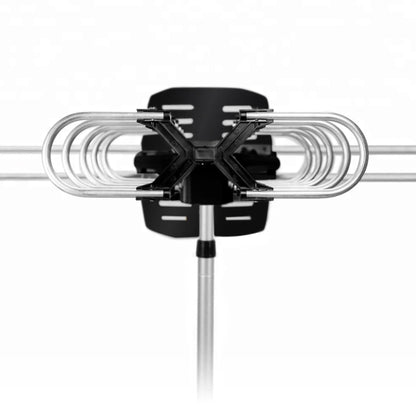 Motorized Outdoor TV Antenna, 360-Degree Auto-Rotor Long-Range HDTV Antenna for Free Local Channels, Cord-Cutting & Rural Areas