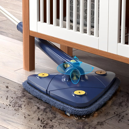 Triangular Spin Mop, 360-Degree Rotating Microfiber Mop for Corners, Walls and Ceilings, Wet and Dry Use, 2 Colors